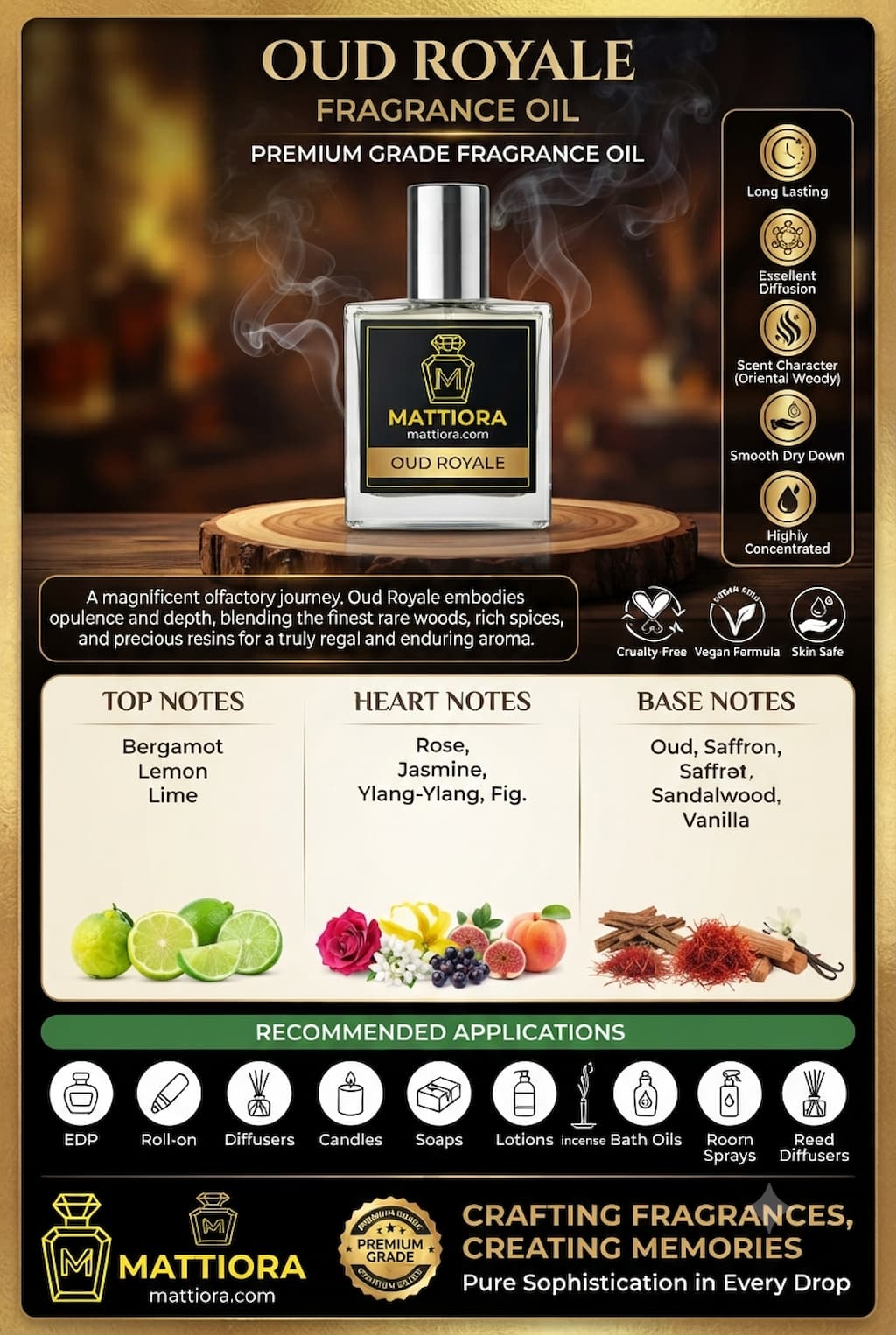 Azure Bloom Royale Premium Floral Woody Fragrance Oil | Mattiora • Premium Inspired Fragrance Oils   